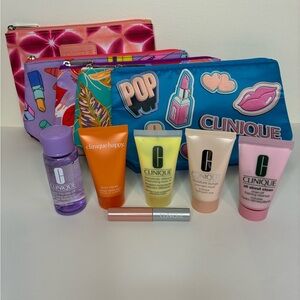 Clinique Assorted Minis Lot and Cosmetic Bags
